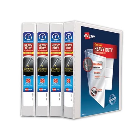 Avery BINDER, 1in, 4PK, WH 79780